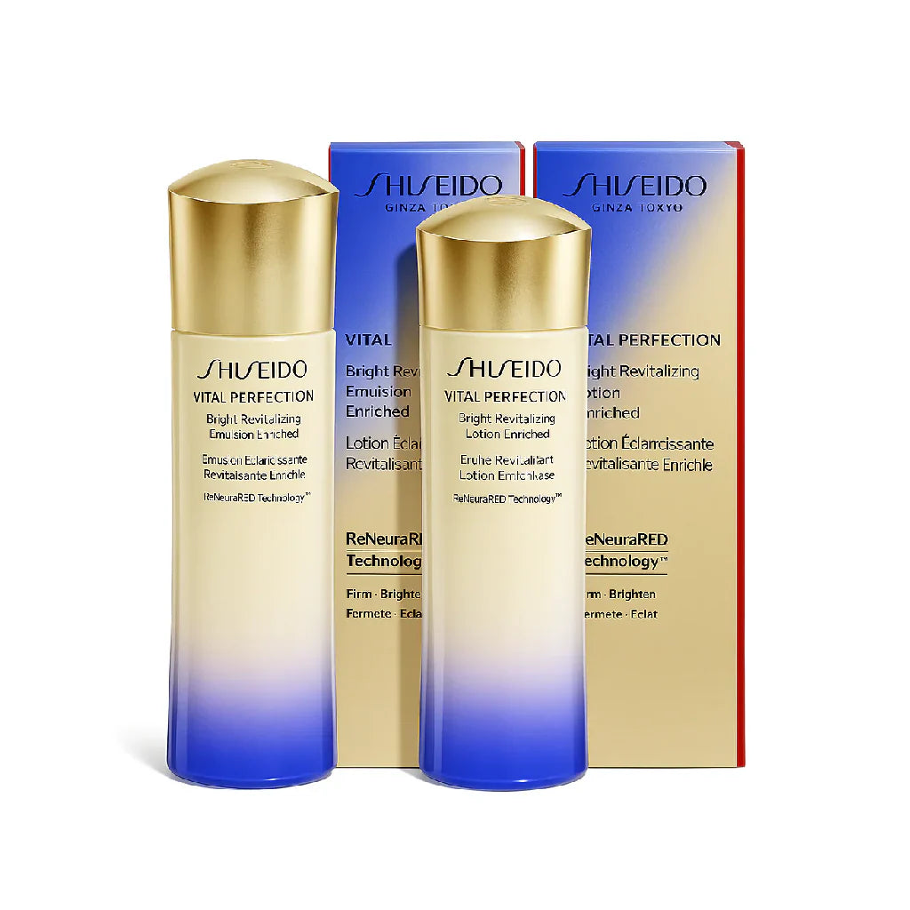 (BEST DEAL) Shiseido Vital Perfection Bright Revitalizing Lotion 75ml + Emulsion 30ml Set