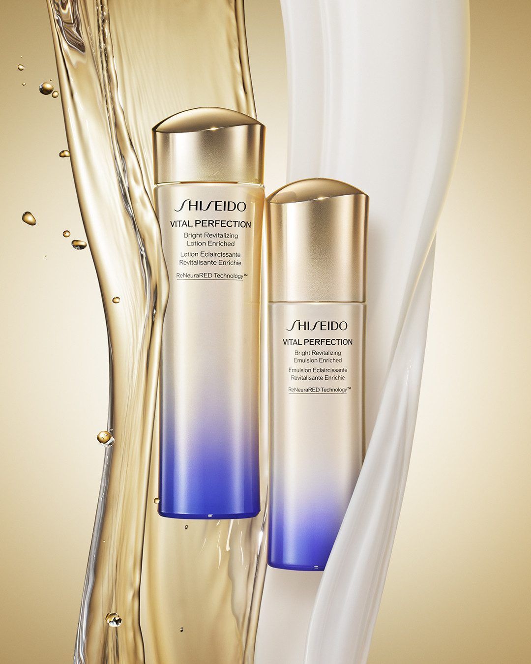 (BEST DEAL) Shiseido Vital Perfection Bright Revitalizing Lotion 75ml + Emulsion 30ml Set